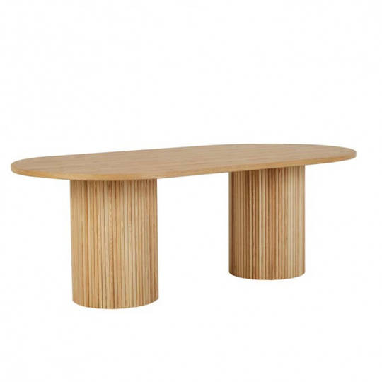 Benjamin Ripple Oval Dining Table - 8 Seater