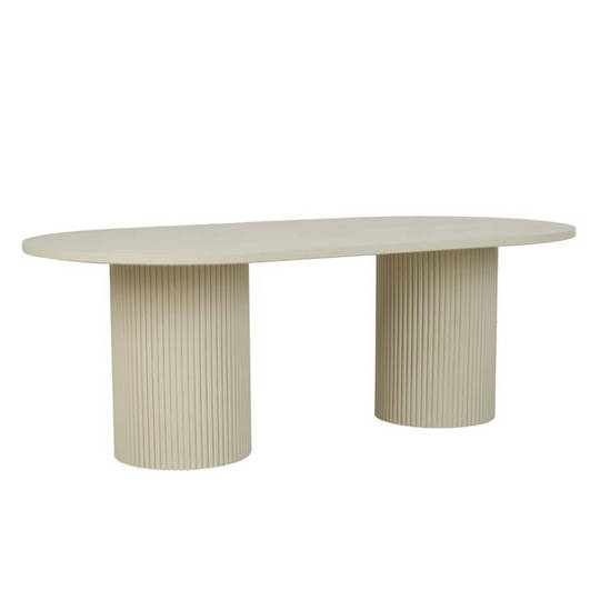 Benjamin Ripple Oval Dining Table - 8 Seater