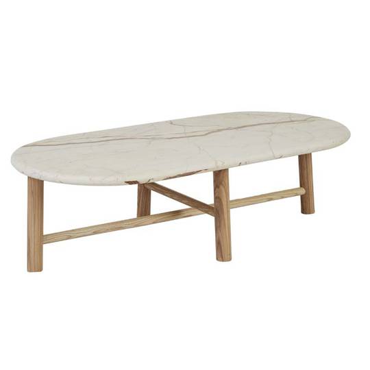 Artie Oval Marble Coffee Table image 7