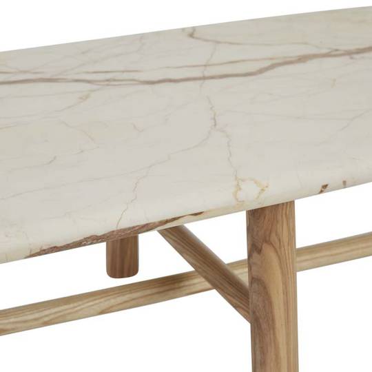 Artie Oval Marble Coffee Table image 9