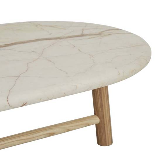 Artie Oval Marble Coffee Table image 10