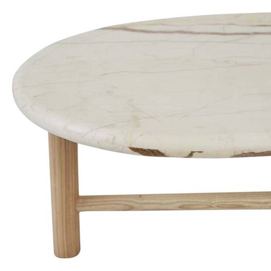Artie Oval Marble Coffee Table image 8