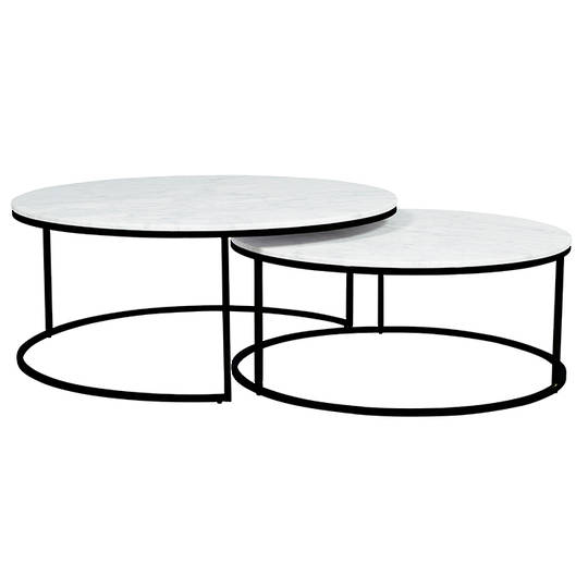 Elle Round Marble Nest Coffee Tables image 5