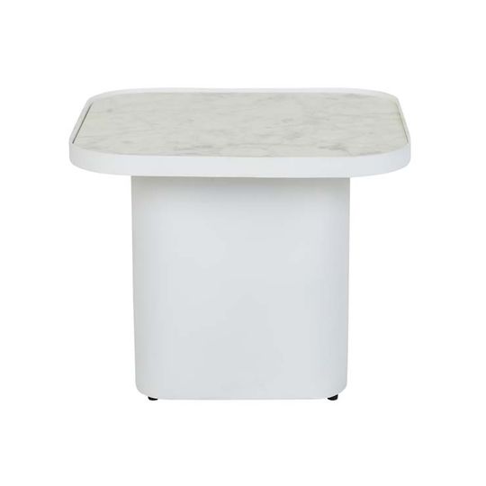 Amara Pedestal Marble Side Table image 1
