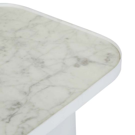 Amara Pedestal Marble Side Table image 3