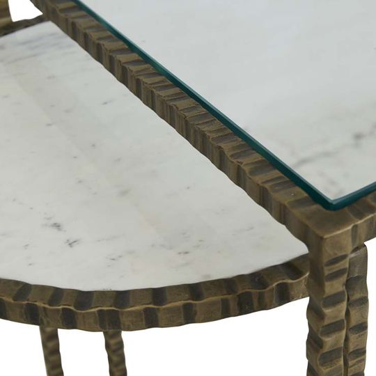 Celeste Crimp Nest of 2 Side Tables image 1