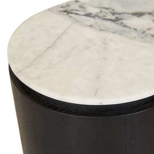Pluto Oval Marble Side Table image 8