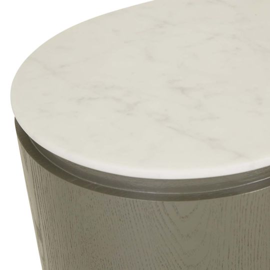 Pluto Oval Marble Side Table image 13