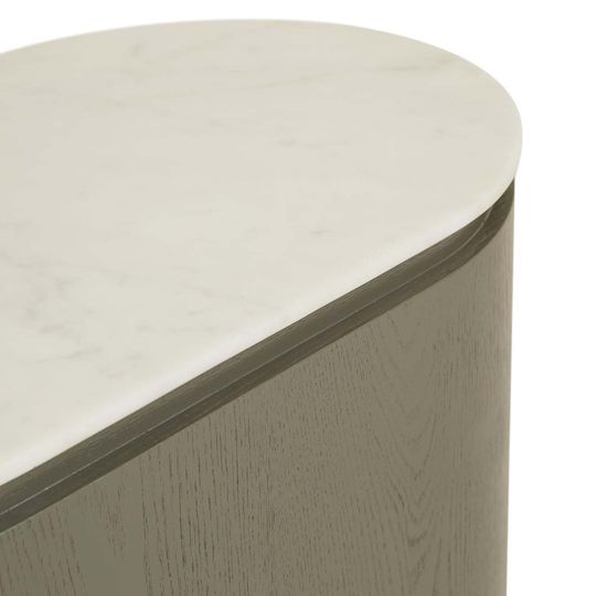 Pluto Oval Marble Side Table image 14