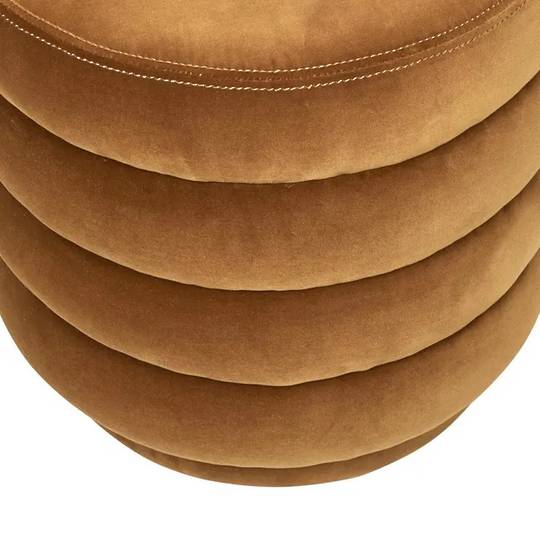 Kennedy Ribbed Round Ottoman image 1