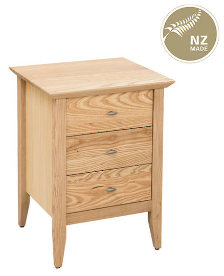 Aria 3 Drawer Narrow Bedside 500mmWide image 0