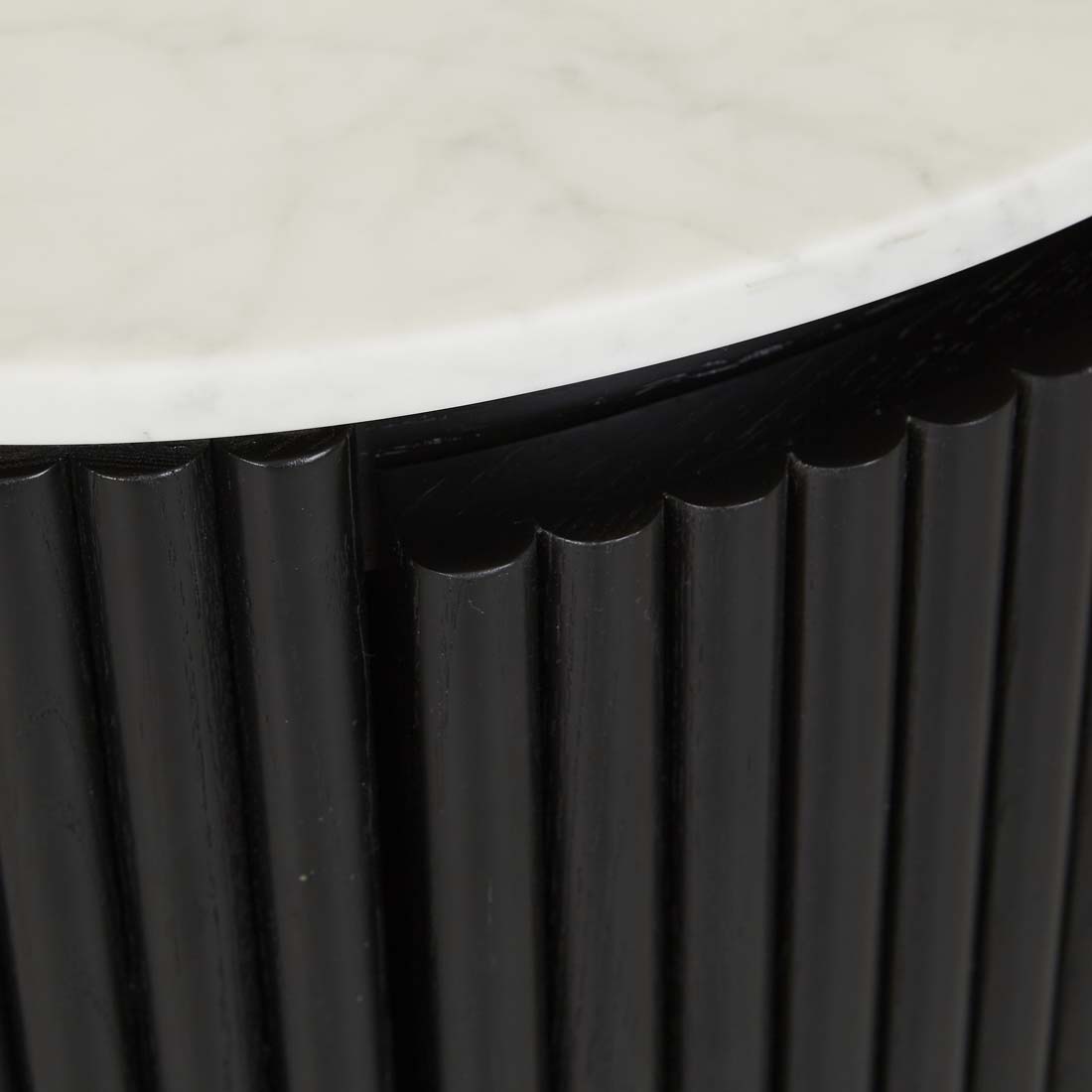 Benjamin Ripple Marble Round Bedside image 1