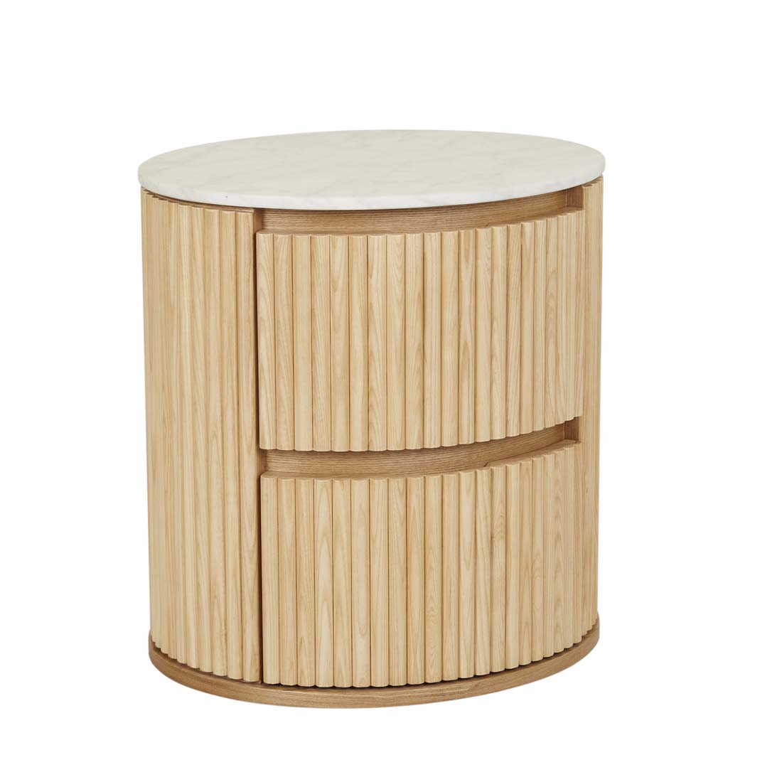 Benjamin Ripple Marble Round Bedside image 22