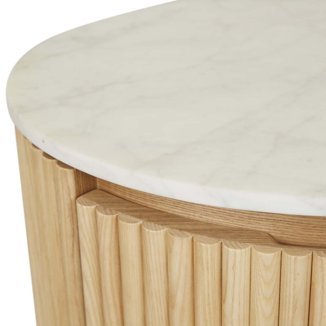 Benjamin Ripple Marble Round Bedside image 25