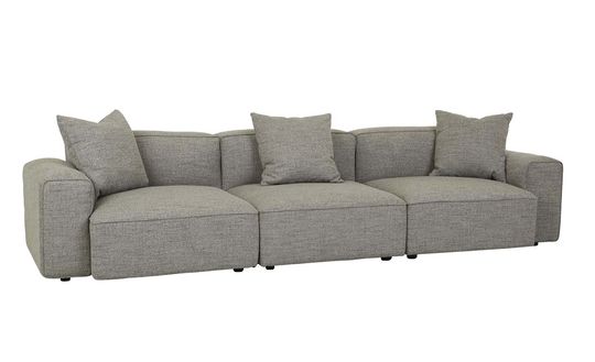 Airlie Slab 4 Seater Sofa - Brindle Grey image 1
