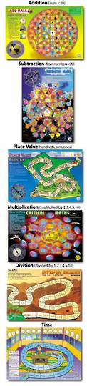 6 Maths Board Games Pack 1
