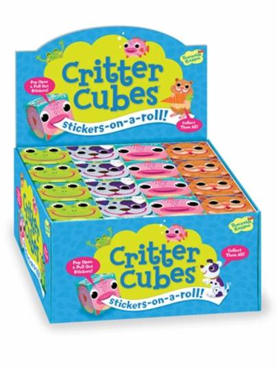 Criter Cubes Stickers-on-a-roll