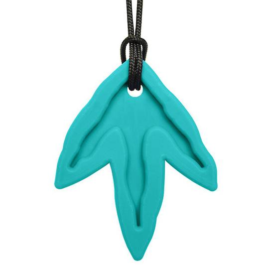 Dino Tracks™ Chew Necklace (Teal, Medium)