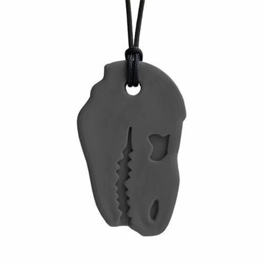 Dino Bite™ Chew Necklace (DarkGrey, for MEDIUM Chewing)