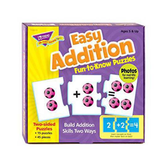 Easy Addition Fun to Know Puzzles