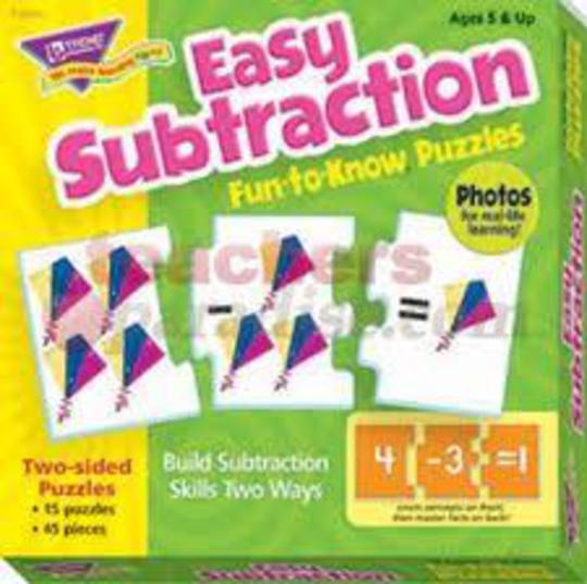 Easy Subtraction Fun to Know Puzzles