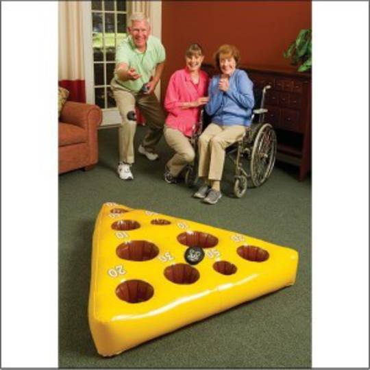Jumbo Inflatable Mouse and Cheese Toss Game