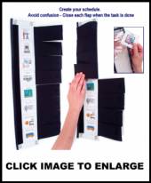 Schedule with easy flaps