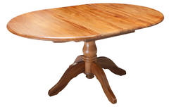 Brunswick Round Single Pedestal Extension Dining Table 1200L x 1200W Extn 1700L