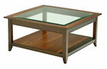 Shaker Coffee Table Glass Top