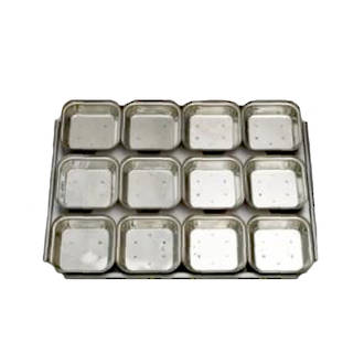 Palletized Pie Tins, (12) Square 108x27mm, Tray size 460X360mm