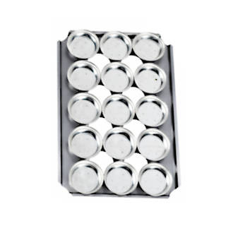 Palletized Pie Tins, (15) Round 113x31.5mm, Tray size 600x405mm