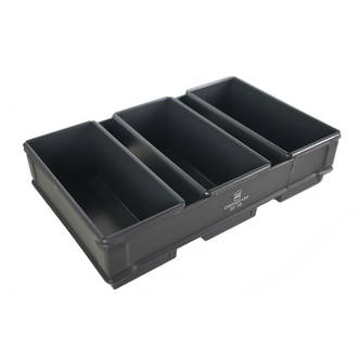680gm Bread Pan - (Set of 3) 400x280, Top Inside: 268x115mm Teflon