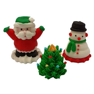 Christmas (3D Assorted Icing - Box of 32)