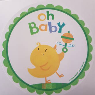 Welcome Baby Edible Icing Image round 16cm