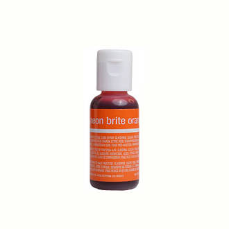 Chefmaster Liqua Gel Neon Brite Orange .70oz Bottle -