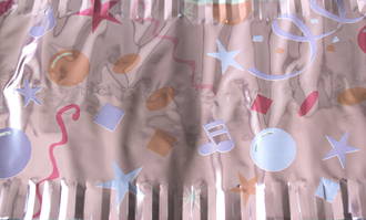 Cake Frill Birthday Party Foil 83mm (7.3M)