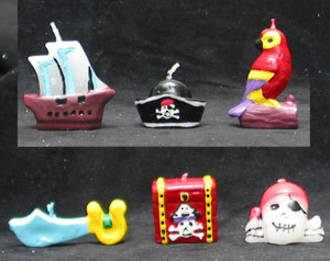 Candle Mixed Set "Pirates Ahoy" 30-60mm (6)