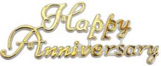 Happy Anniversary - Gold (11 x 4cm) - SOLD OUT