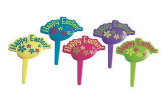 Happy Easter Plastic Pic, 50 x 60mm (5)
