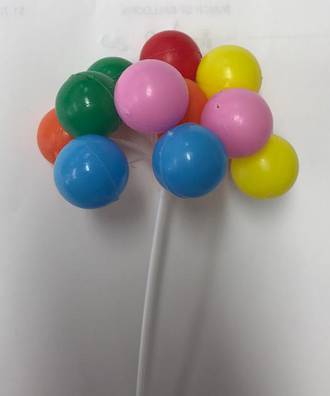Balloons Pick Multi-Colour 80mm (12)