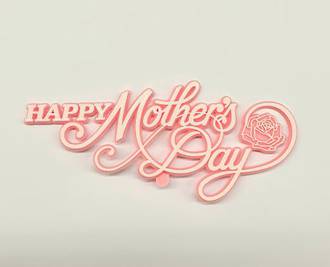 Happy Mothers Day Plaque-Plastic 125 x 55mm