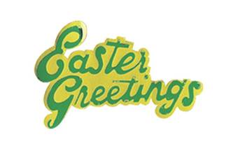 Easter Greetings Paper Motto, 55mm