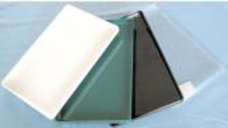 Black Plastic Sandwich Tray 275x175x20mm