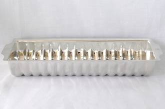 Tin - Half Round Ribbed Mould 260mm X 90mm