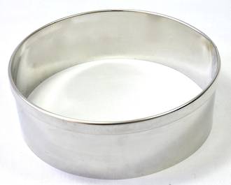 Stainless Steel Cake Rings 75x50mm deep, Stainless steel - made to order