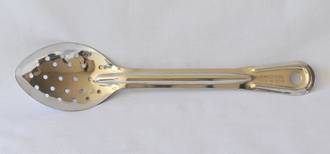 Stainless Steel Perforated serving Spoon, 28cm long