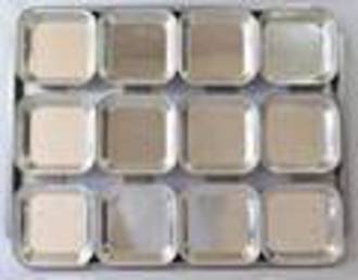 Palletized Pie Tins, (12) Square 108x27mm, Tray size 460X360mm