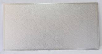 510mm x 355mm   20" x 14" Rectangle 4mm Cake Card Silver