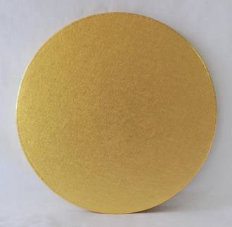 Polystyrene Cake Board, Round, Gold Covered, 18" (450mm)