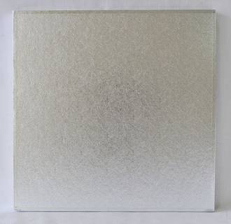 Polystyrene Cake Board, Square, Silver Covered, 11" (275mm)